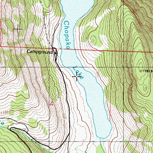 Topographic Map of Chopaka Lake, WA