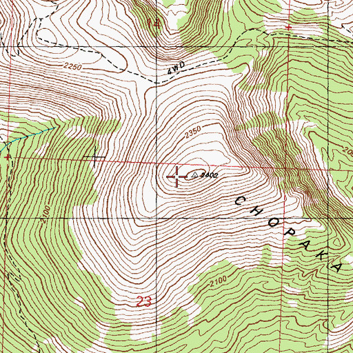 Topographic Map of Chopaka Mountain, WA