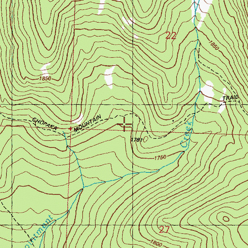 Topographic Map of Chopaka Mountain Trail, WA