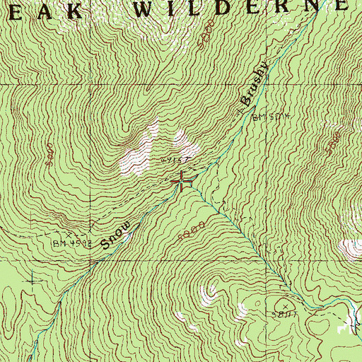 Topographic Map of Choral Creek, WA