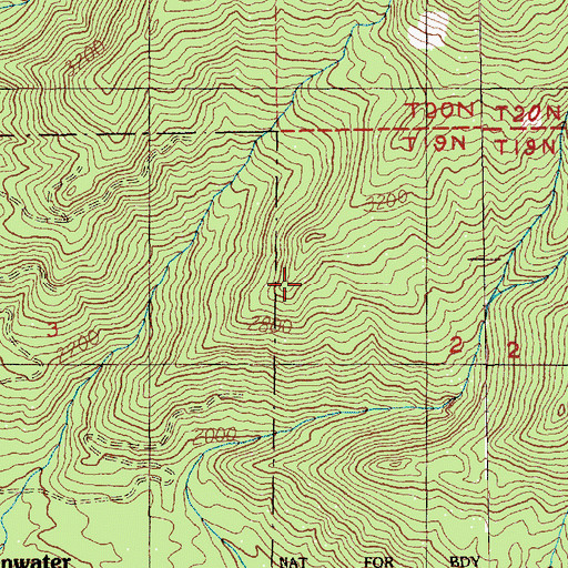 Topographic Map of Christoff Trail, WA