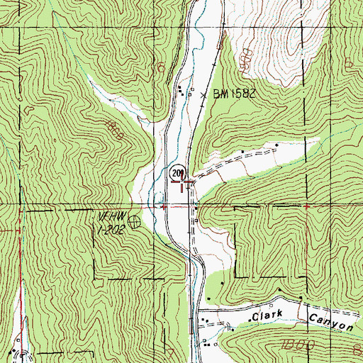 Topographic Map of Chumstick, WA