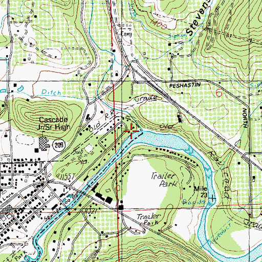 Topographic Map of Chumstick Creek, WA