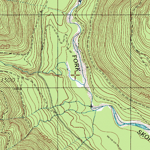 Topographic Map of Church Creek Shelter, WA