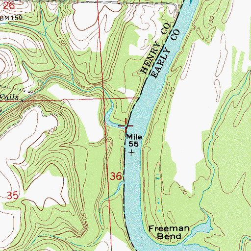 Topographic Map of Foster Creek, AL
