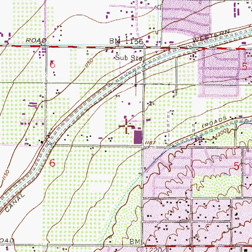 Topographic Map of Valley View School, AZ