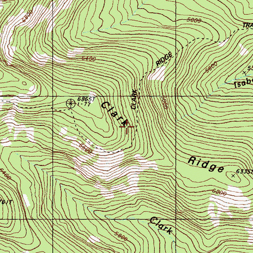 Topographic Map of Clark Ridge Trail, WA