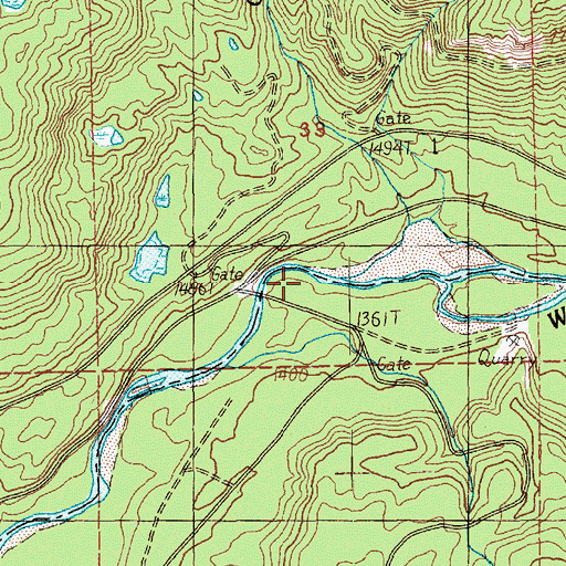 Topographic Map of Clay Creek, WA