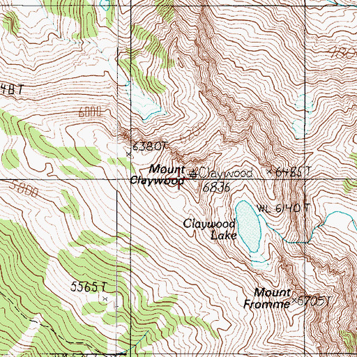 Topographic Map of Mount Claywood, WA