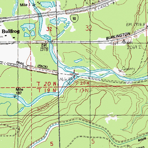 Topographic Map of Cle Elum River, WA
