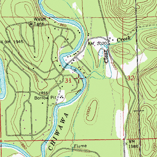 Topographic Map of Clear Creek, WA