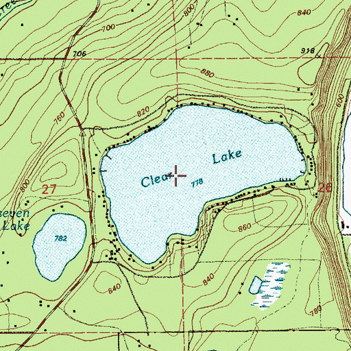 Topographic Map of Clear Lake, WA