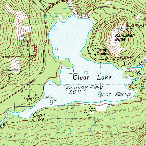 Topographic Map of Clear Lake, WA