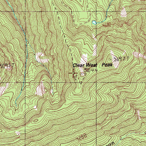 Topographic Map of Clear West Peak, WA