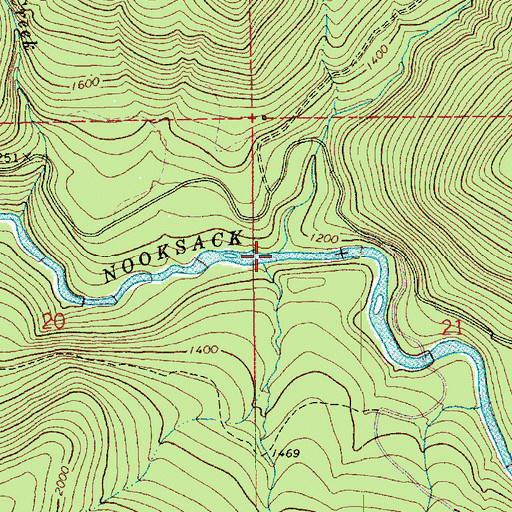 Topographic Map of Clearwater Creek, WA