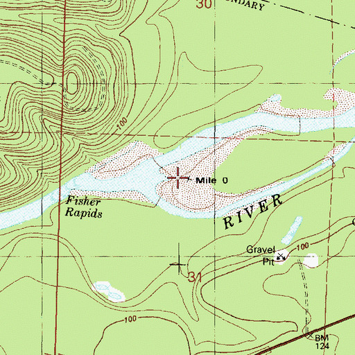 Topographic Map of Clearwater River, WA