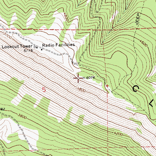 Topographic Map of Cleman Mountain, WA