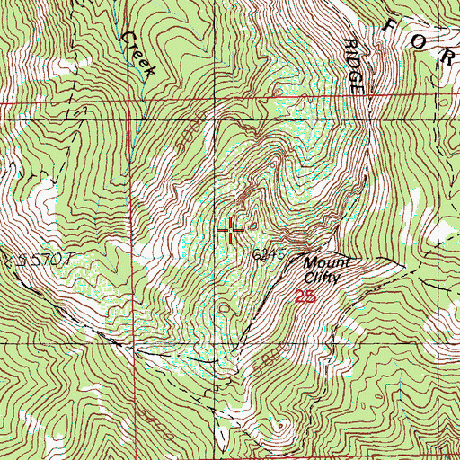 Topographic Map of Mount Clifty, WA
