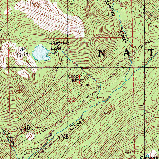 Topographic Map of Clipper Mine, WA
