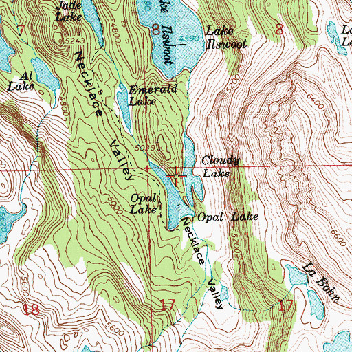 Topographic Map of Cloudy Lake, WA