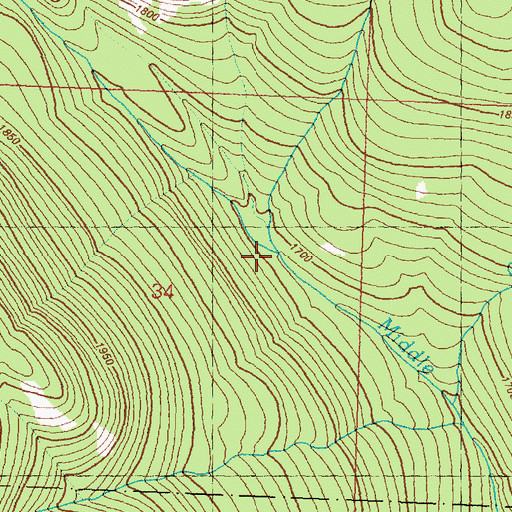 Topographic Map of Sunny Creek, WA