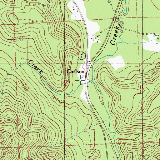 Topographic Map of Coal Creek, WA
