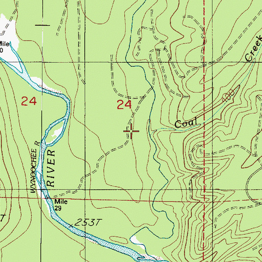 Topographic Map of Coal Creek, WA