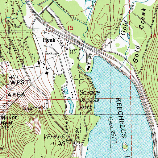 Topographic Map of Coal Creek, WA