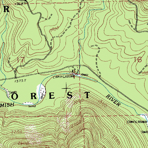 Topographic Map of Coal Creek, WA