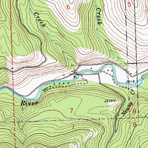 Topographic Map of Coal Creek, WA