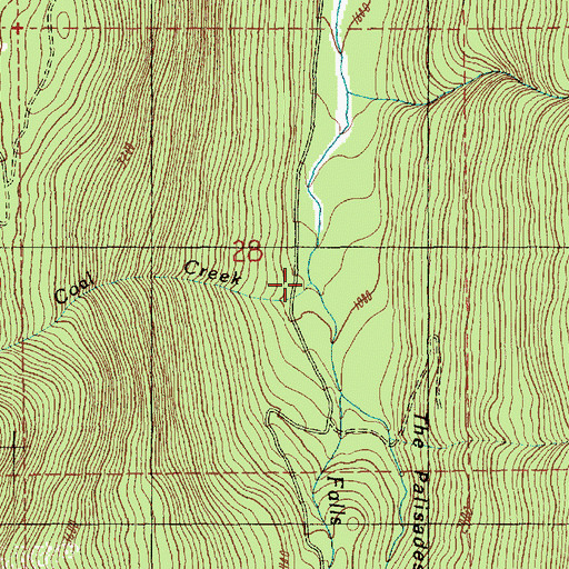 Topographic Map of Coal Creek, WA