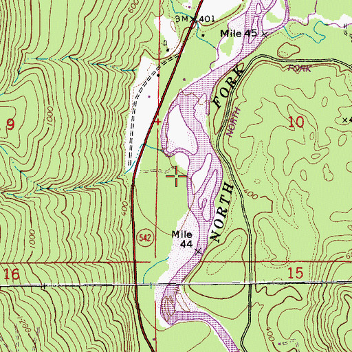 Topographic Map of Coal Creek, WA