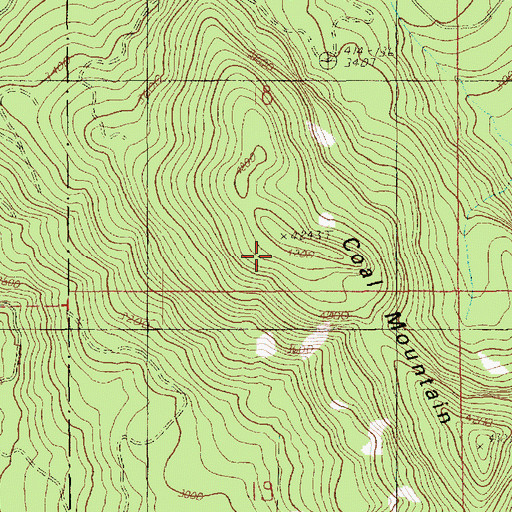 Topographic Map of Coal Mountain, WA