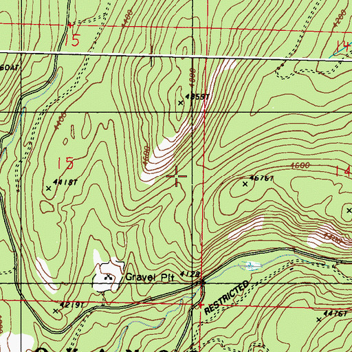 Topographic Map of Cobey Trail (historical), WA
