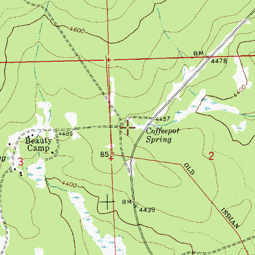 Topographic Map of Coffeepot Spring, WA