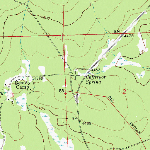 Topographic Map of Coffeepot Spring, WA