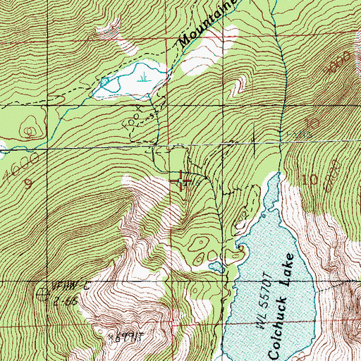 Topographic Map of Colchuck Trail, WA