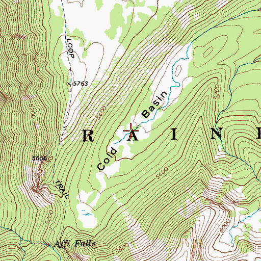 Topographic Map of Cold Basin, WA