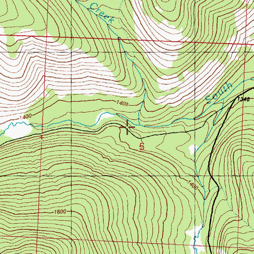 Topographic Map of Cold Creek, WA