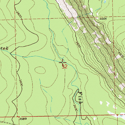 Topographic Map of Cold Creek, WA