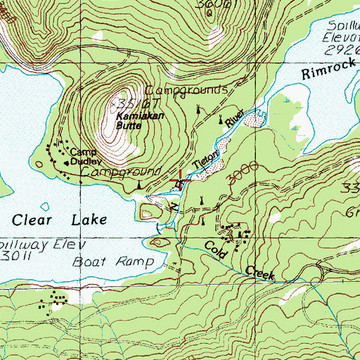 Topographic Map of Cold Creek, WA