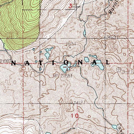 Topographic Map of Coldwater Creek, WA