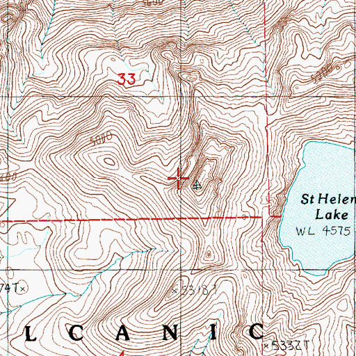 Topographic Map of Coldwater Lookout, WA
