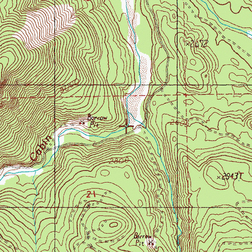 Topographic Map of Cole Creek, WA