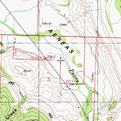 Topographic Map of Cole Creek, WA
