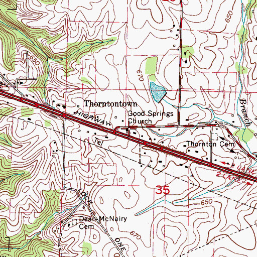 Topographic Map of Good Springs Missionary Baptist Church, AL