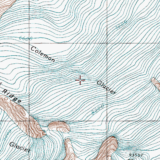 Topographic Map of Coleman Glacier, WA