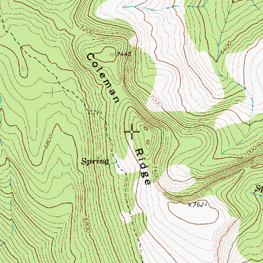 Topographic Map of Coleman Ridge, WA