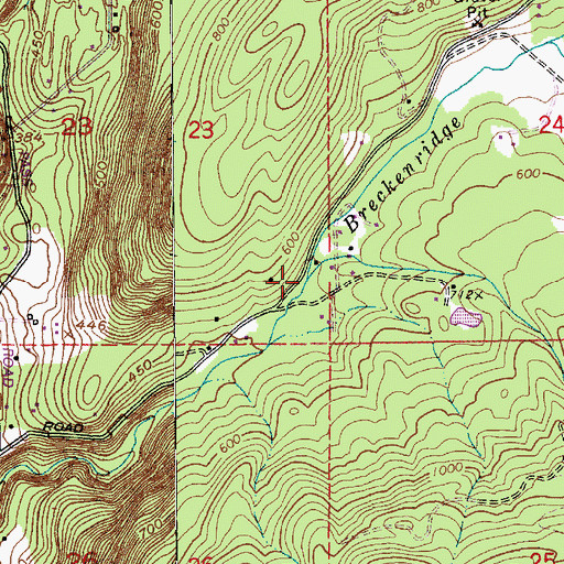 Topographic Map of Collins Creek, WA