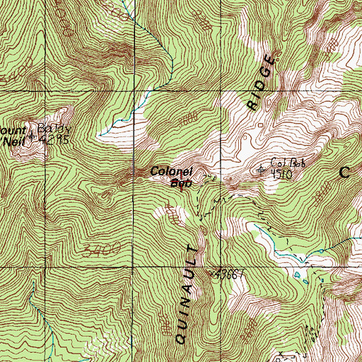 Topographic Map of Colonel Bob, WA